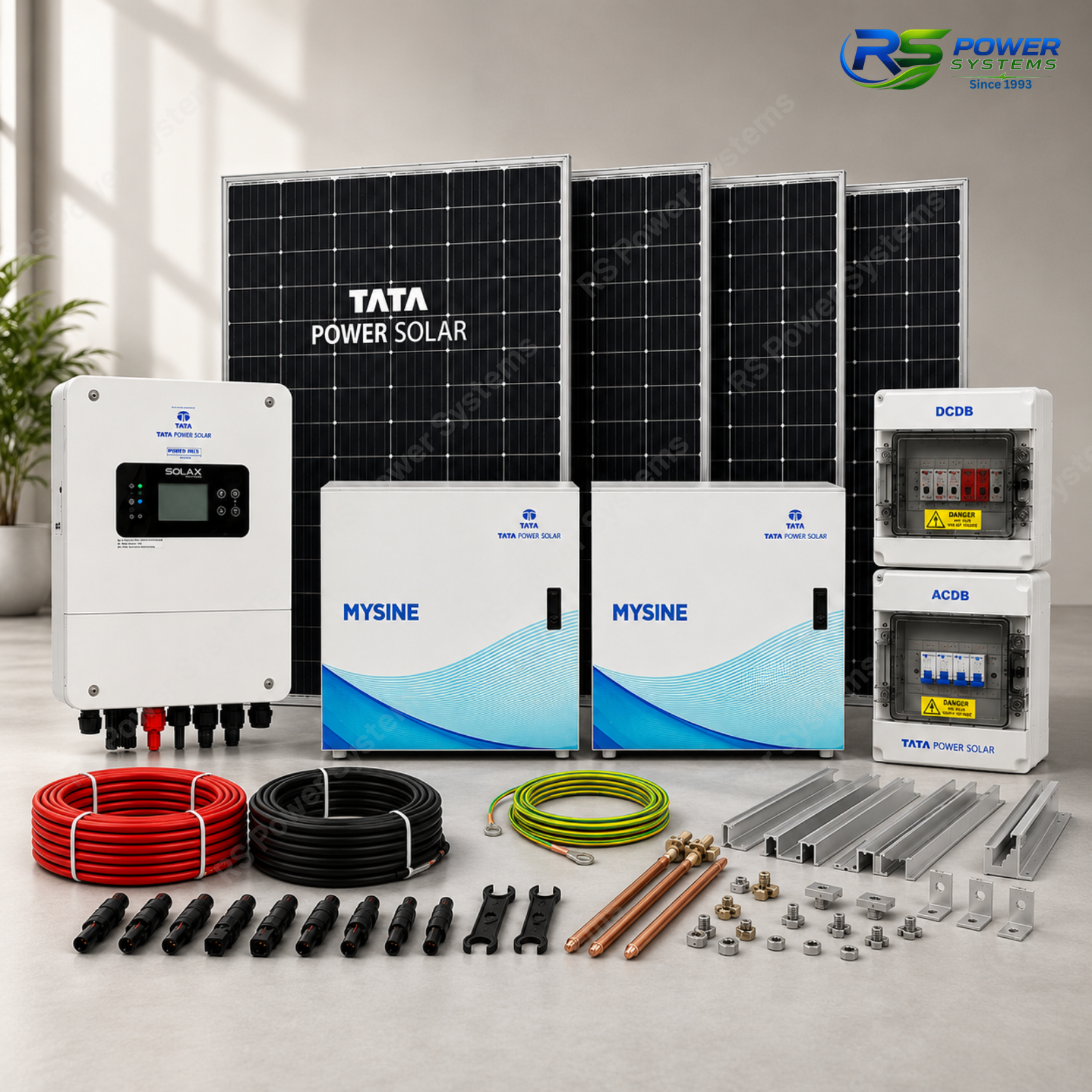 Tata Power Hybrid Solar System with Battery Backup for Home in Madurai Tamil Nadu